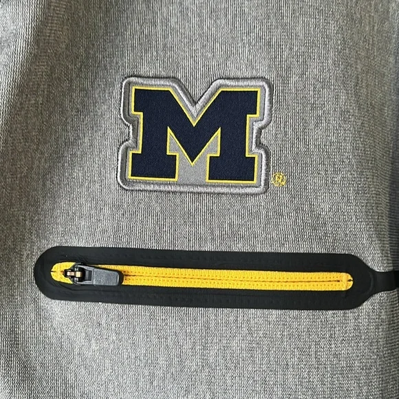 Nike Jordan University of Michigan Long Sleeve Athletic 1/4 Zip Shirt Gray Large - Picture 5 of 8